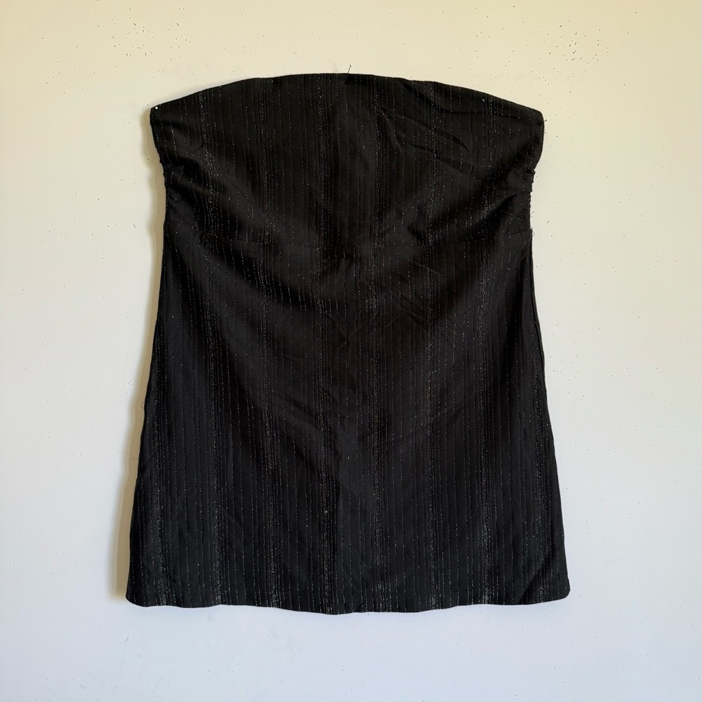 Express Black And Silver Tube Top Sz Small